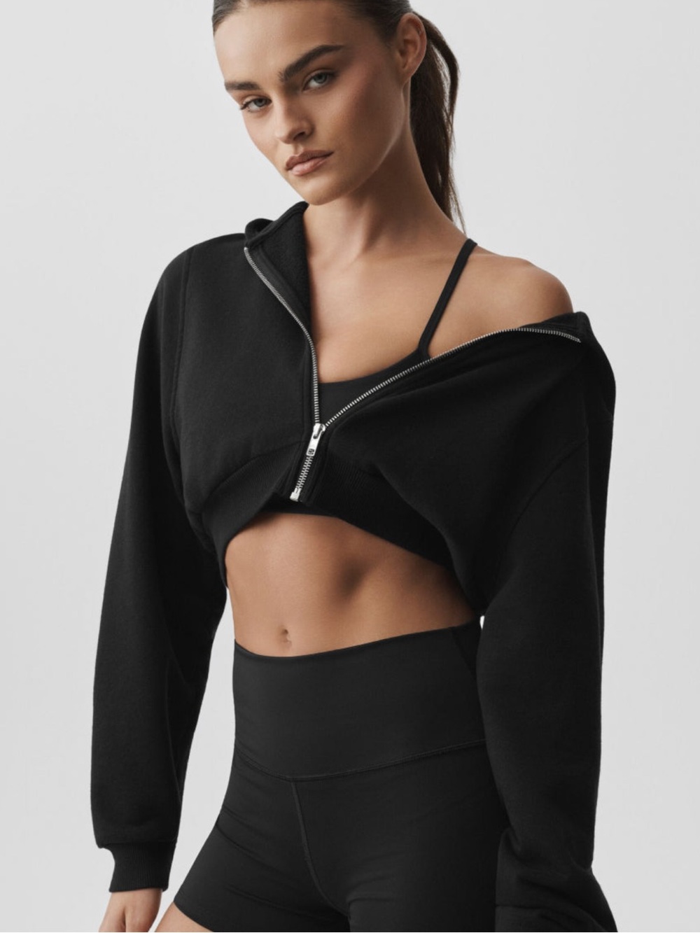 Alo Sweet Escape Cropped Jacket Black